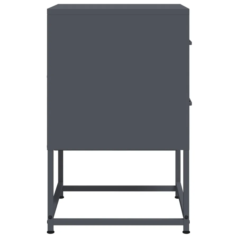 Tables de chevet 2 pcs anthracite 36x39x60,5 cm acier - 7