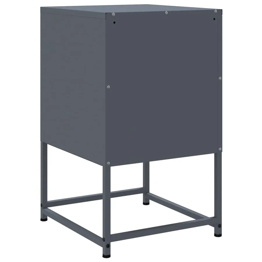 Tables de chevet 2 pcs anthracite 36x39x60,5 cm acier - 8