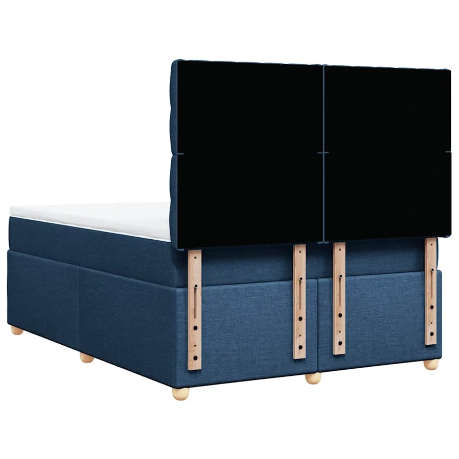 Sommier à lattes de lit avec matelas Bleu 140x190 cm Tissu - 6