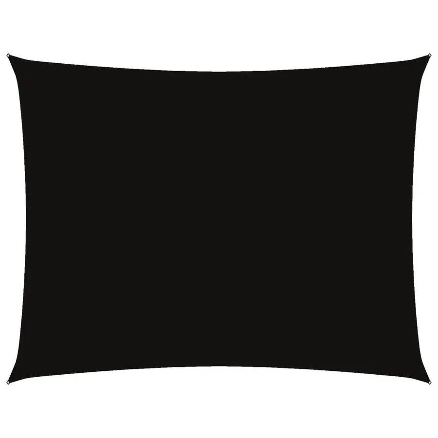 Voile de parasol tissu oxford rectangulaire 6x8 m noir - 2
