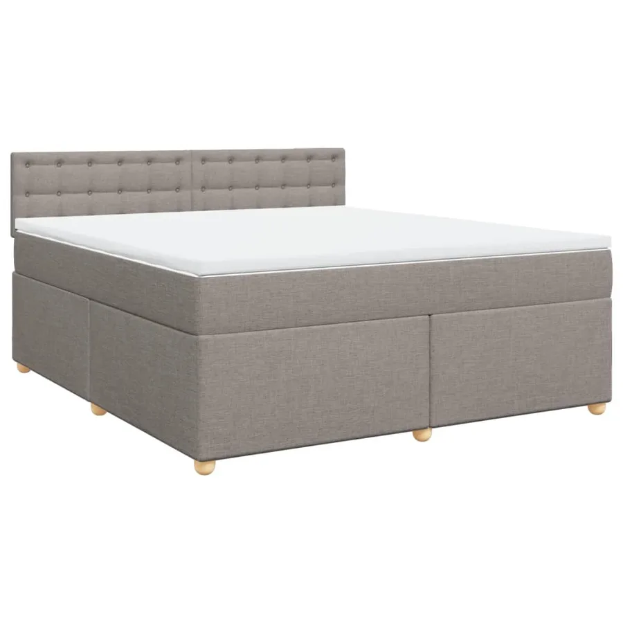 Sommier à lattes de lit avec matelas Taupe 180x200 cm Tissu - 2