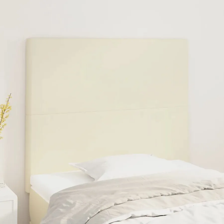 Tête de lit Crème 80x5x118/128 cm Similicuir