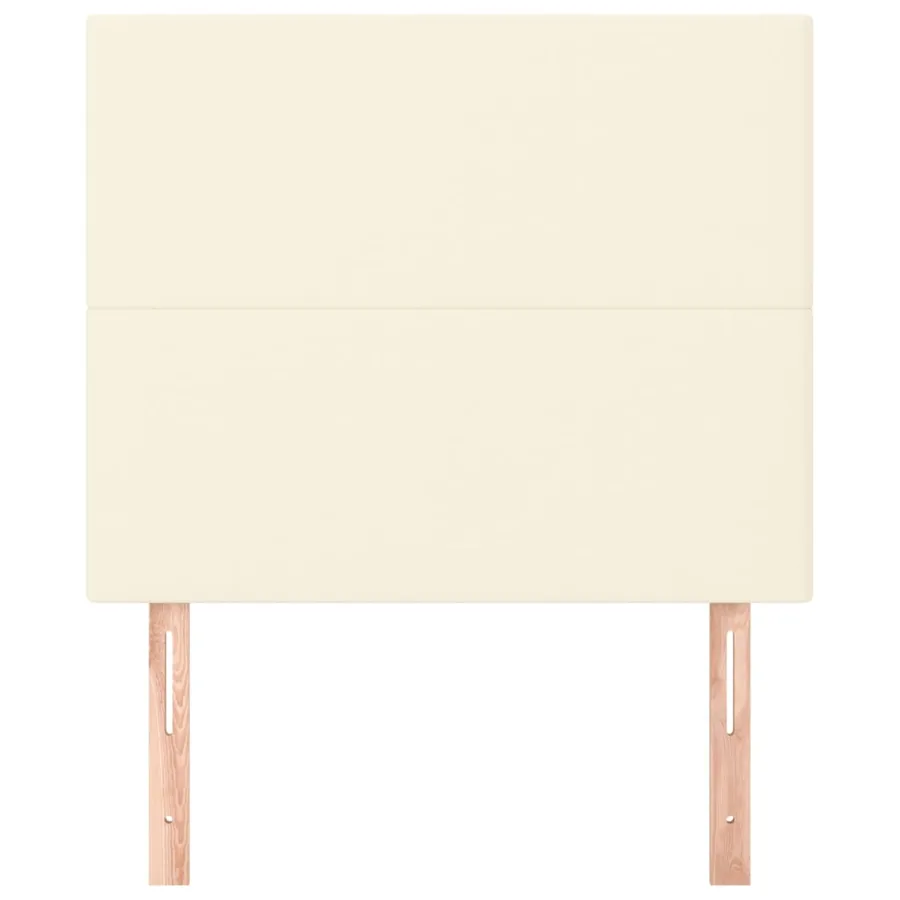 Tête de lit Crème 80x5x118/128 cm Similicuir - 3