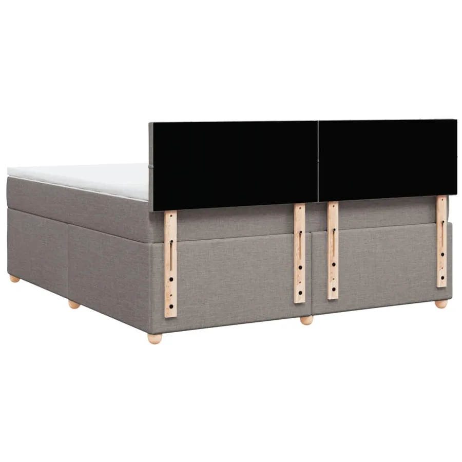Sommier à lattes de lit avec matelas Taupe 180x200 cm Tissu - 6