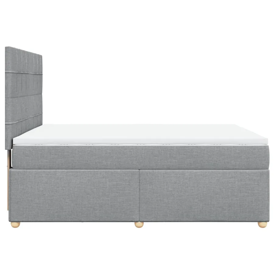 Sommier à lattes de lit avec matelas Gris clair 160x200cm Tissu - 7