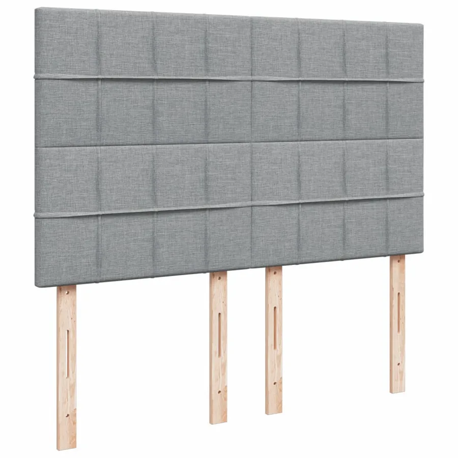 Sommier à lattes de lit avec matelas Gris clair 160x200cm Tissu - 9