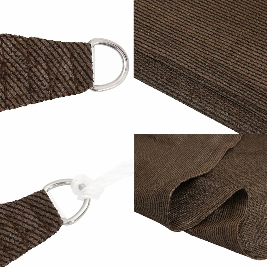 Voile d'ombrage 160 g/m² Marron 2x3,5 m PEHD - 6