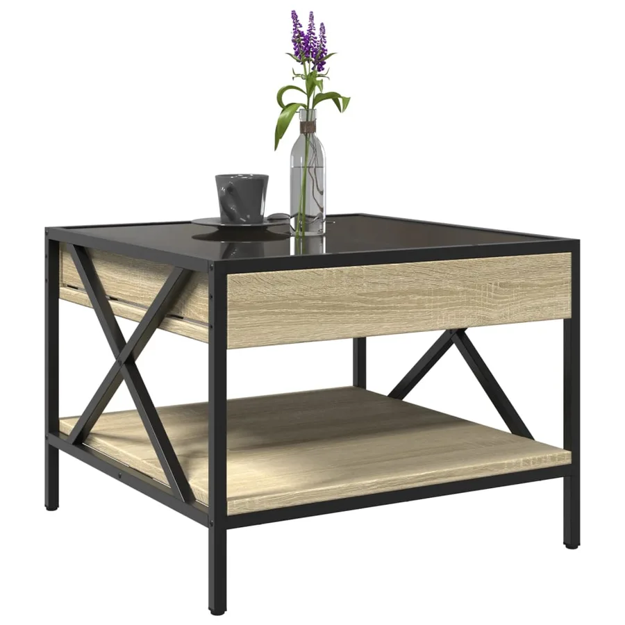 Table basse avec LED infini chêne sonoma 50x50x38 cm - 5