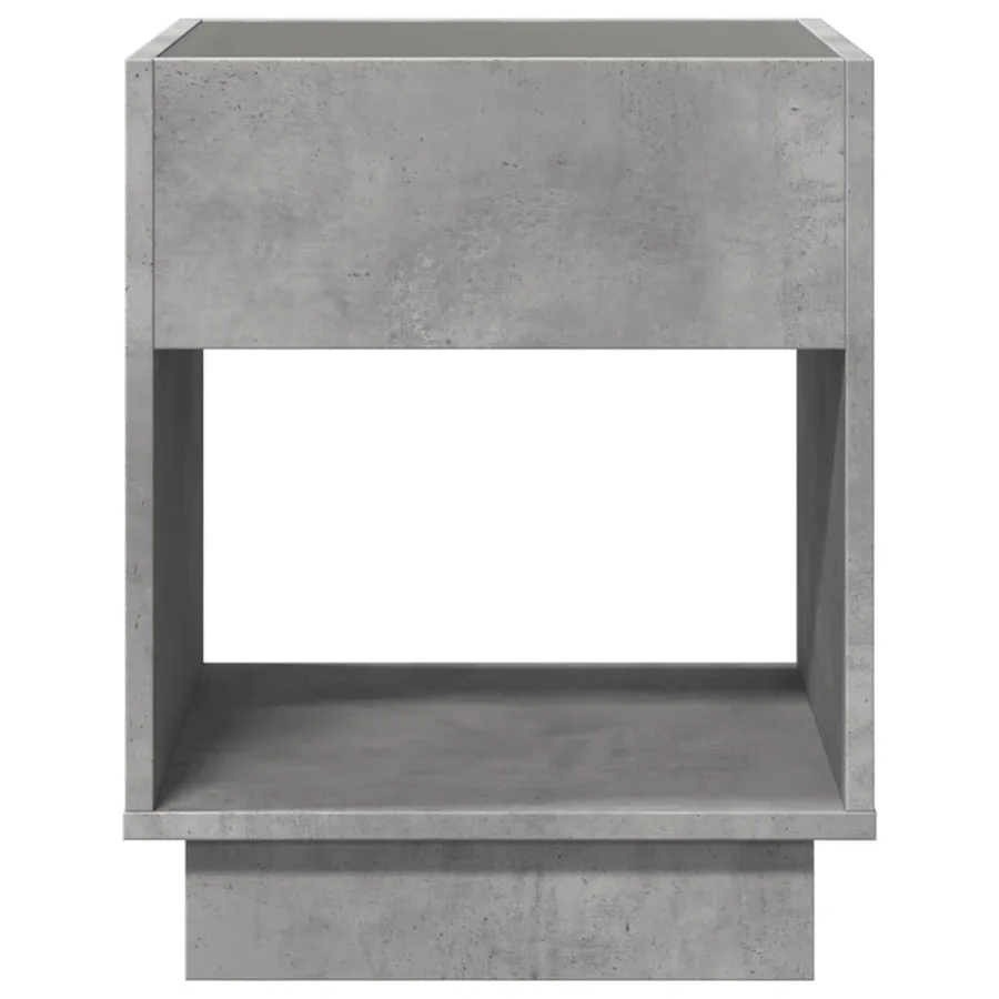 Table basse avec LED infini gris béton 40x40x50 cm - 6