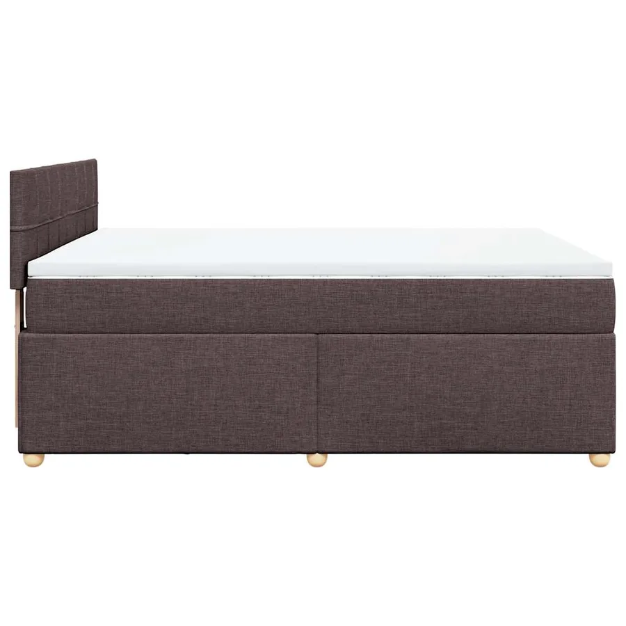 Sommier à lattes de lit avec matelas Marron foncé 140x190 cm - 7