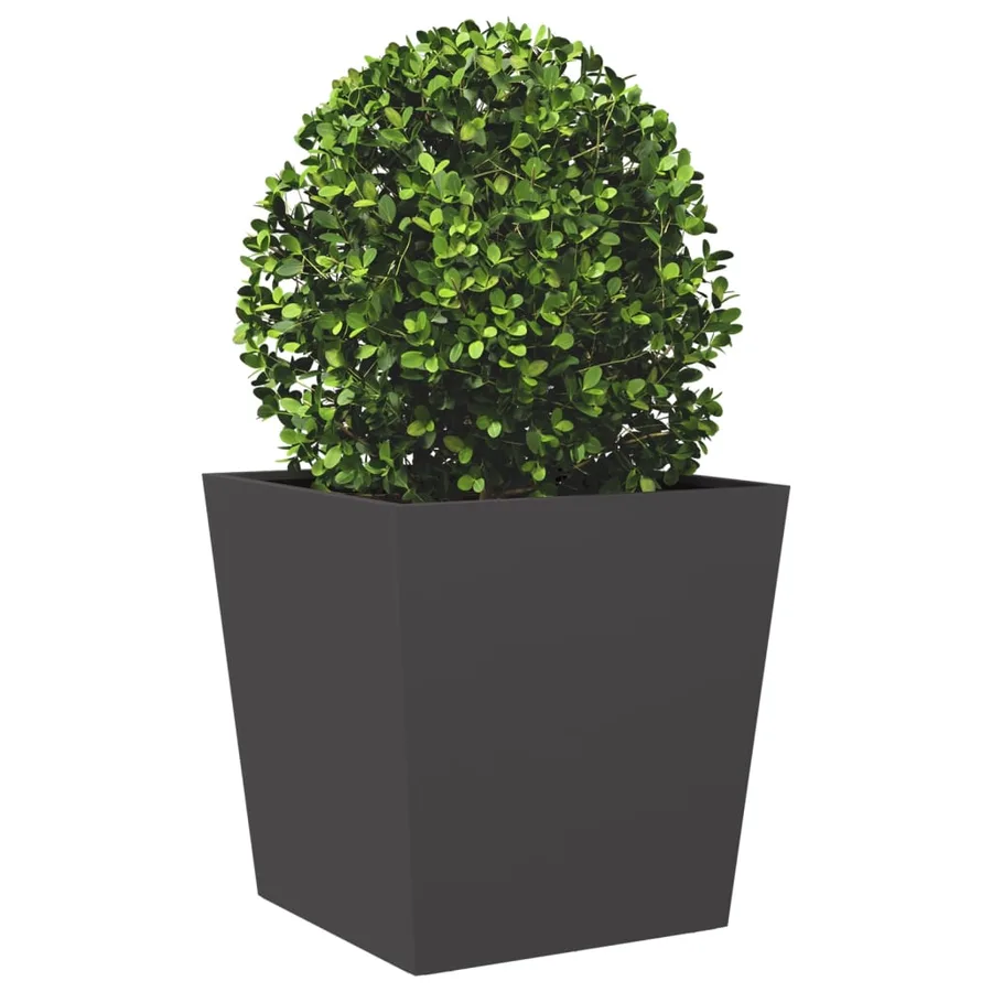 Jardinières 2 pcs noir 50x50x50 cm acier - 4