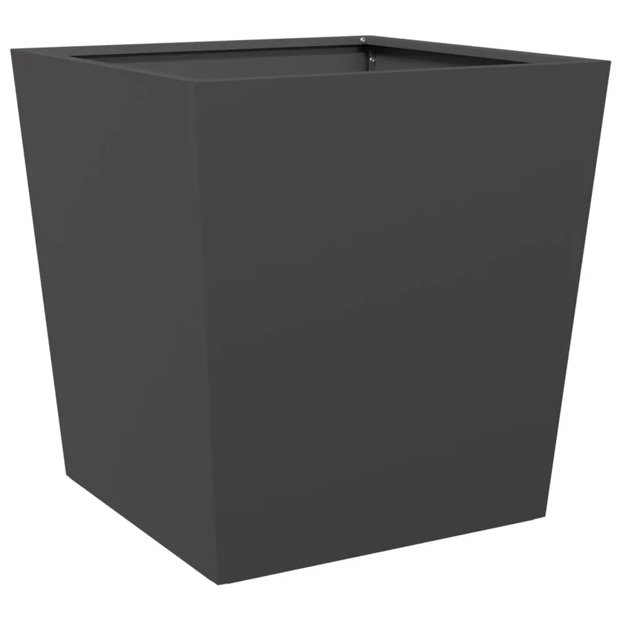 Jardinières 2 pcs noir 50x50x50 cm acier - 5