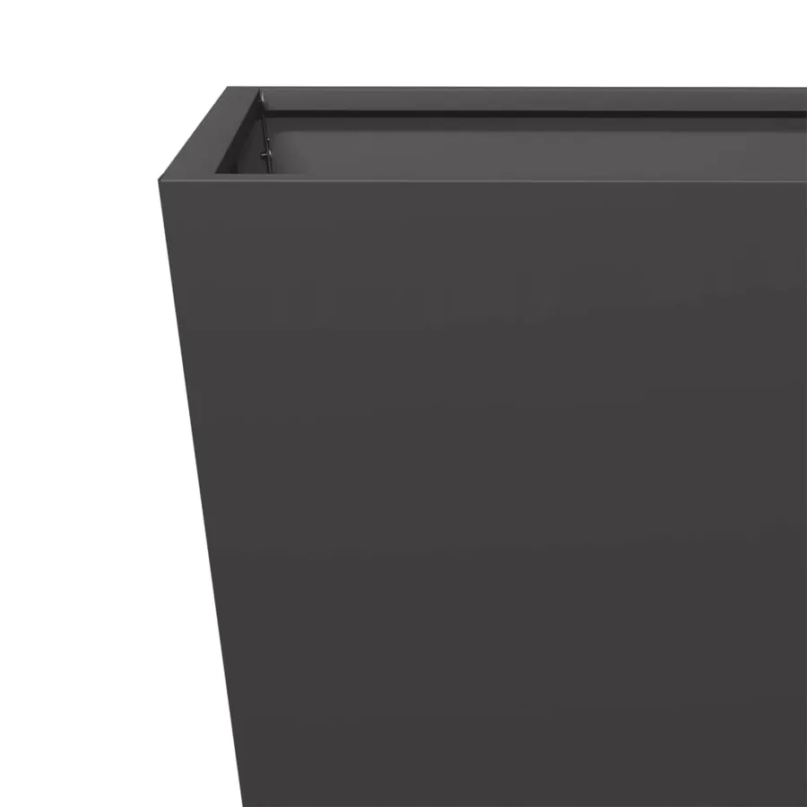 Jardinières 2 pcs noir 50x50x50 cm acier - 9