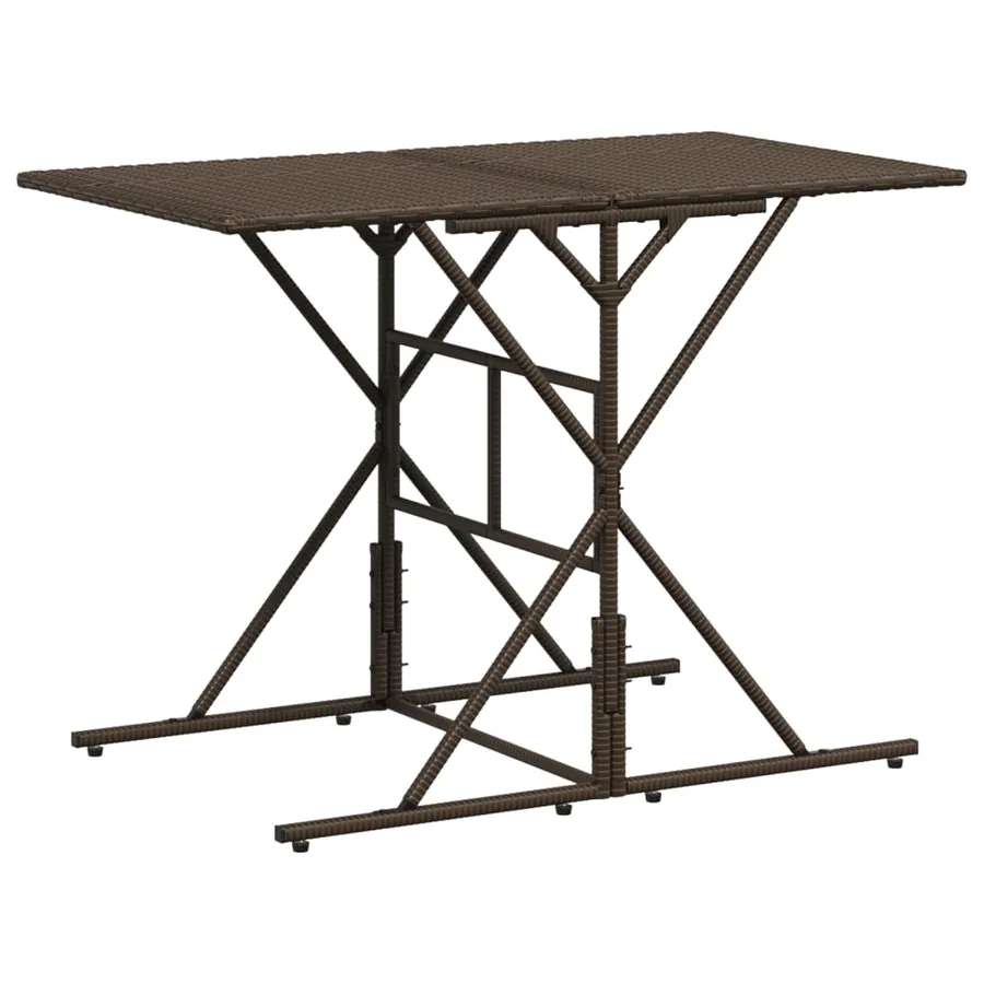 Ensemble à manger de jardin et coussins 7 pcs marron rotin - 3