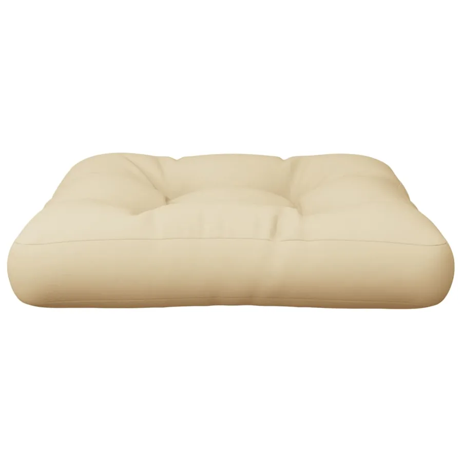 Coussin de palette beige 60x60x12 cm tissu - 4