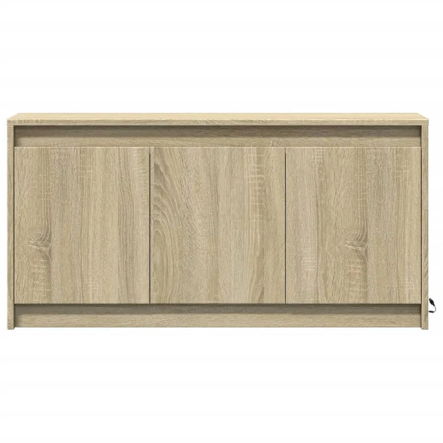 Meuble TV avec LED chêne sonoma 100x34x50 cm bois d'ingénierie - 6