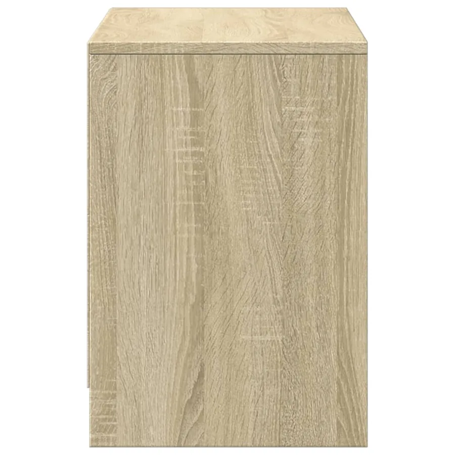 Meuble TV avec LED chêne sonoma 100x34x50 cm bois d'ingénierie - 7