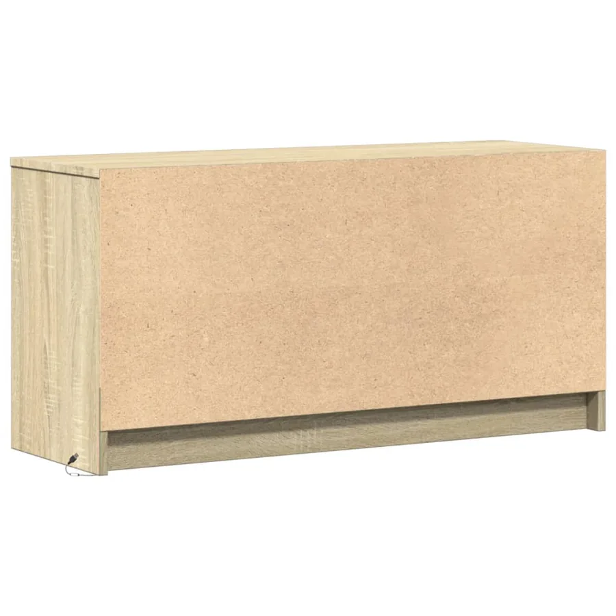 Meuble TV avec LED chêne sonoma 100x34x50 cm bois d'ingénierie - 8
