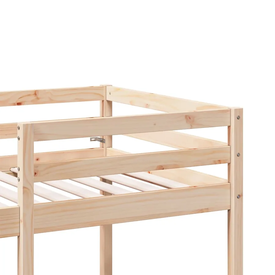 Lit mezzanine avec bureau et chaises 90x190 cm pin massif - 8