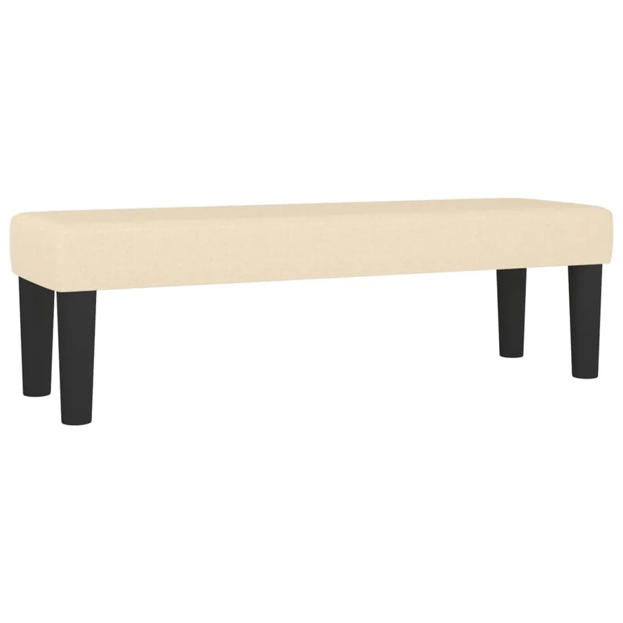 Sommier à lattes de lit avec matelas Crème 200x200 cm Tissu - 7
