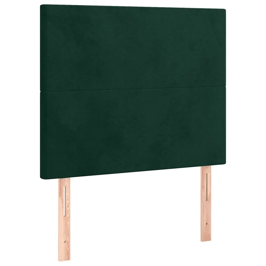 Sommier à lattes de lit avec matelas et LED Vert foncé 90x200cm - 7