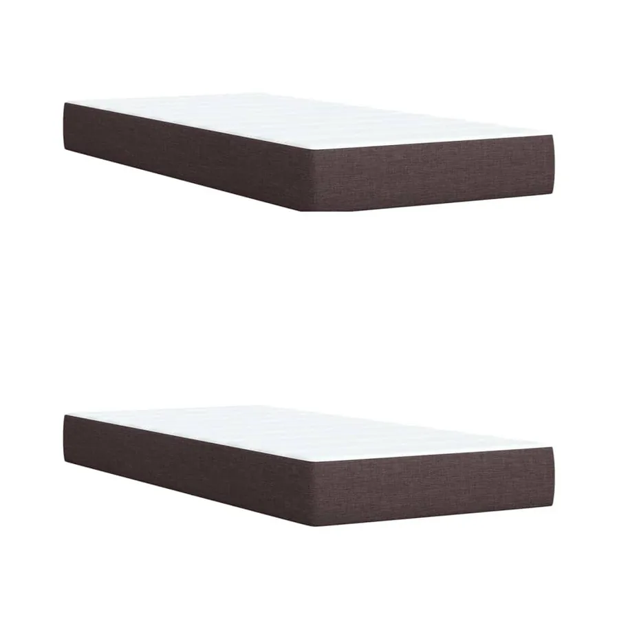 Sommier à lattes de lit avec matelas Marron foncé 200x200 cm - 9