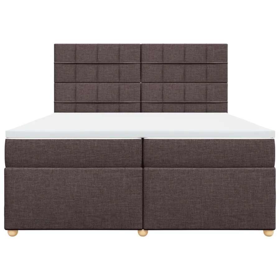 Sommier à lattes de lit avec matelas Marron foncé 200x200 cm - 6
