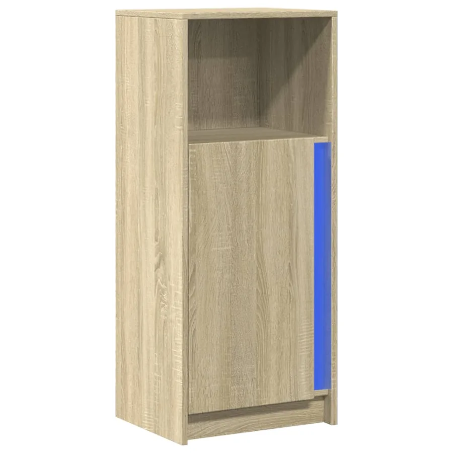 Buffet avec LED chêne sonoma 42,5x34x100 cm bois d'ingénierie - 3