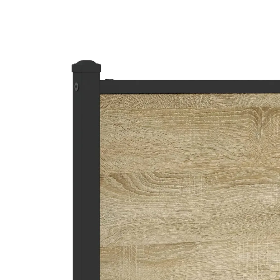 Cadre de lit en métal sans matelas chêne sonoma 75x190 cm - 9