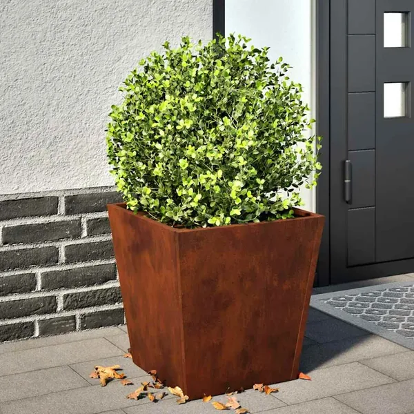 Jardinières 2 pcs 40x40x40 cm acier résistant aux intempéries