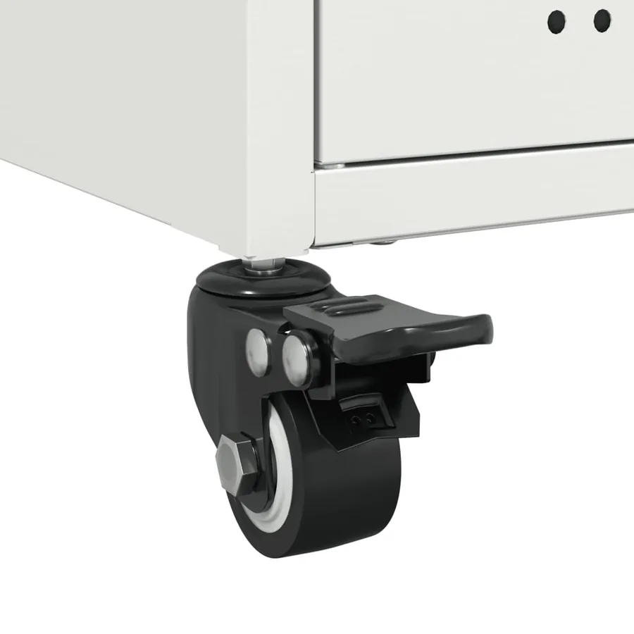 Meuble TV blanc 100,5x39x43,5 cm acier - 11