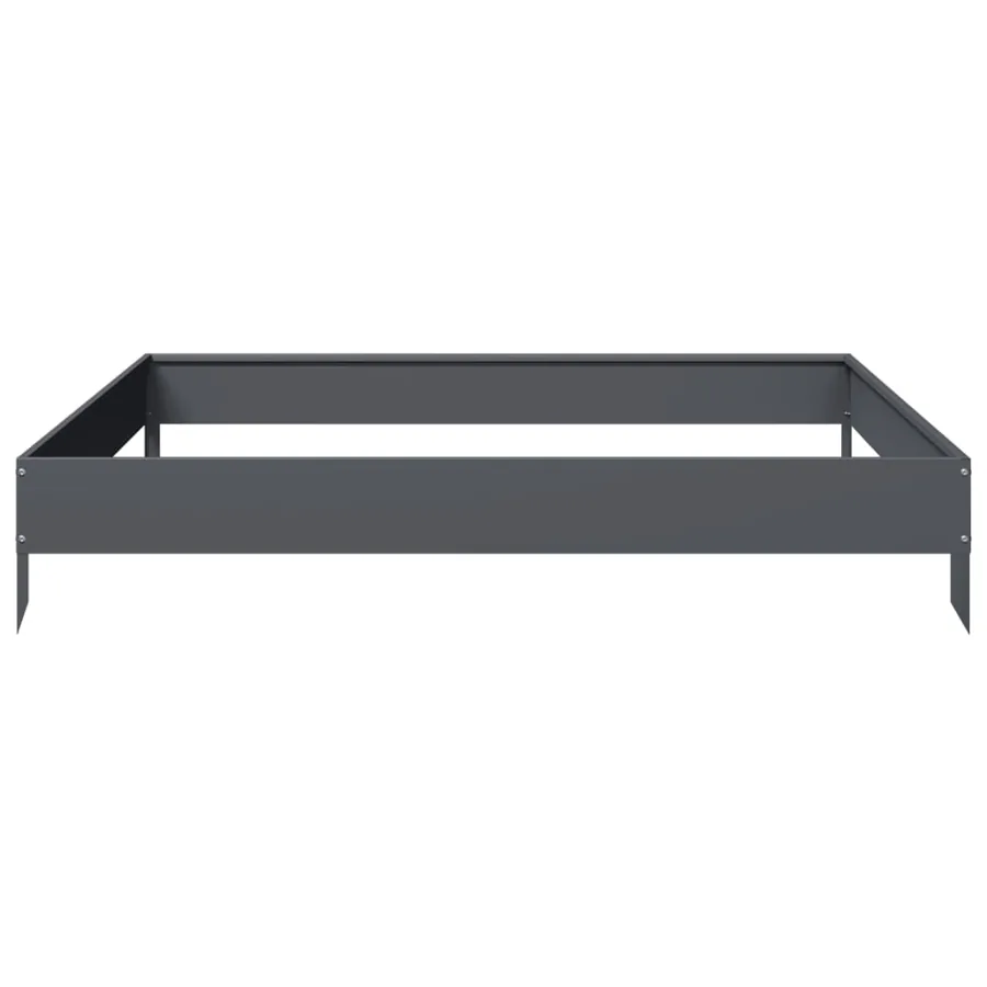 Lit surélevé de jardin anthracite 100x100x18,5 cm acier - 4