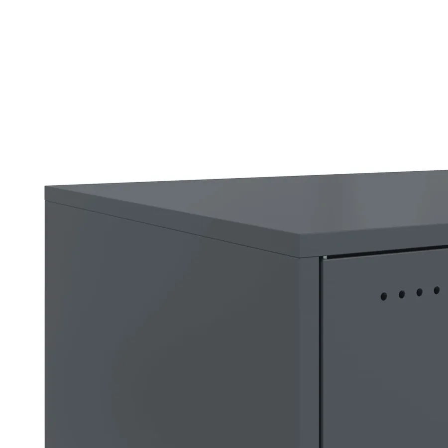 Table basse anthracite 68x50x43,5 cm acier - 11