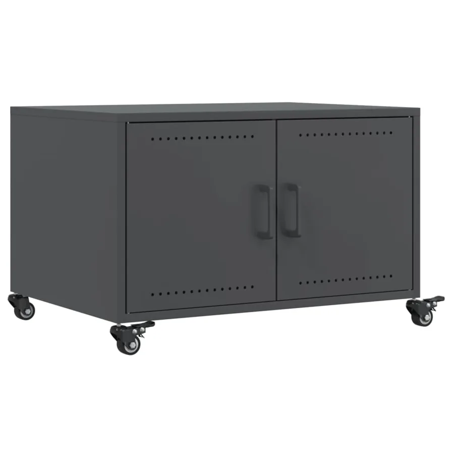 Table basse anthracite 68x50x43,5 cm acier - 2