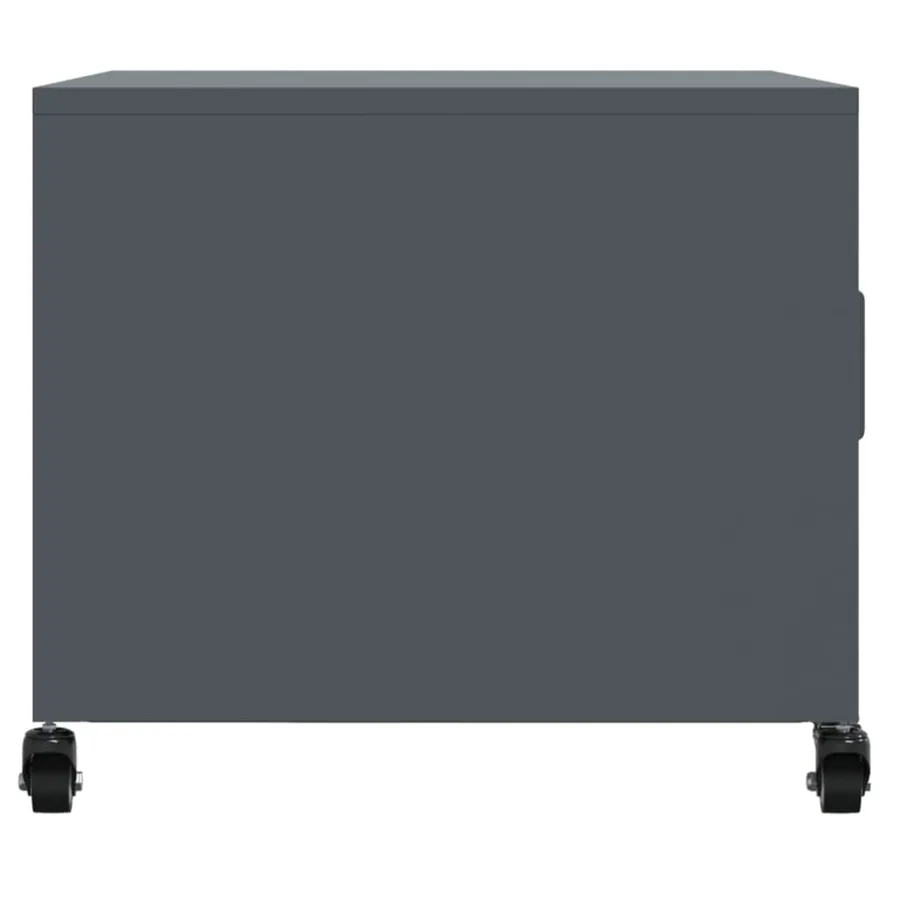 Table basse anthracite 68x50x43,5 cm acier - 7