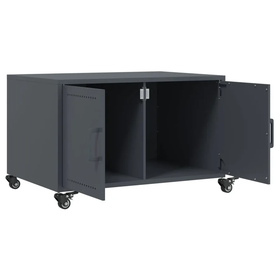 Table basse anthracite 68x50x43,5 cm acier - 9