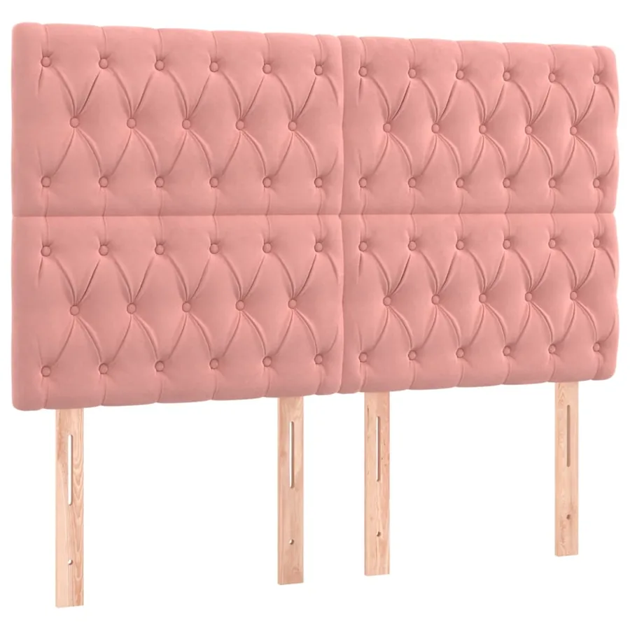 Sommier à lattes de lit avec matelas Rose 140x200 cm Velours - 5