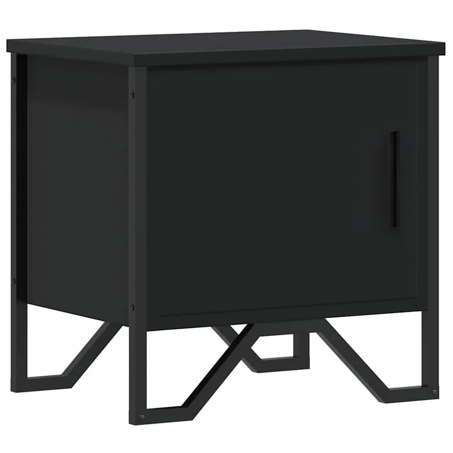 Table de chevet Noir 40 x 30 x 40 cm Aggloméré - 2