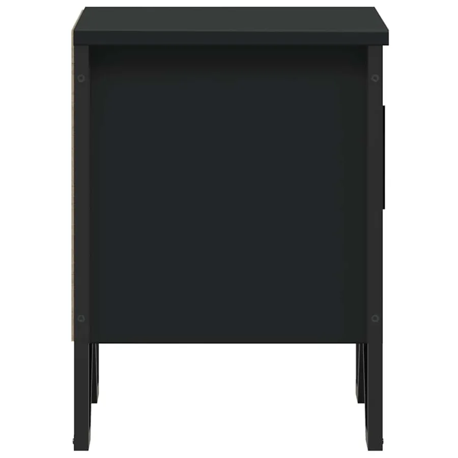 Table de chevet Noir 40 x 30 x 40 cm Aggloméré - 7