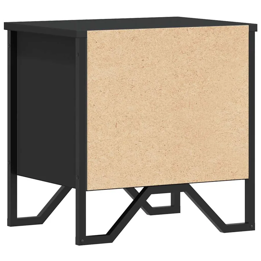 Table de chevet Noir 40 x 30 x 40 cm Aggloméré - 8