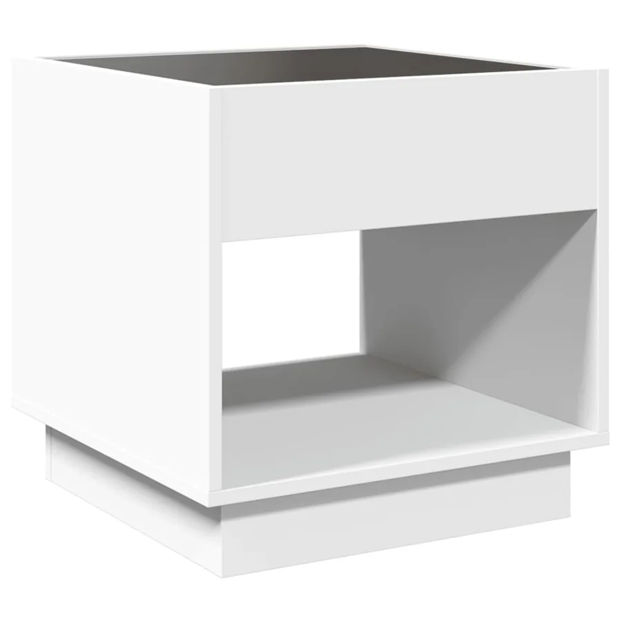 Table basse avec LED infini blanc 50x50x50 cm - 8