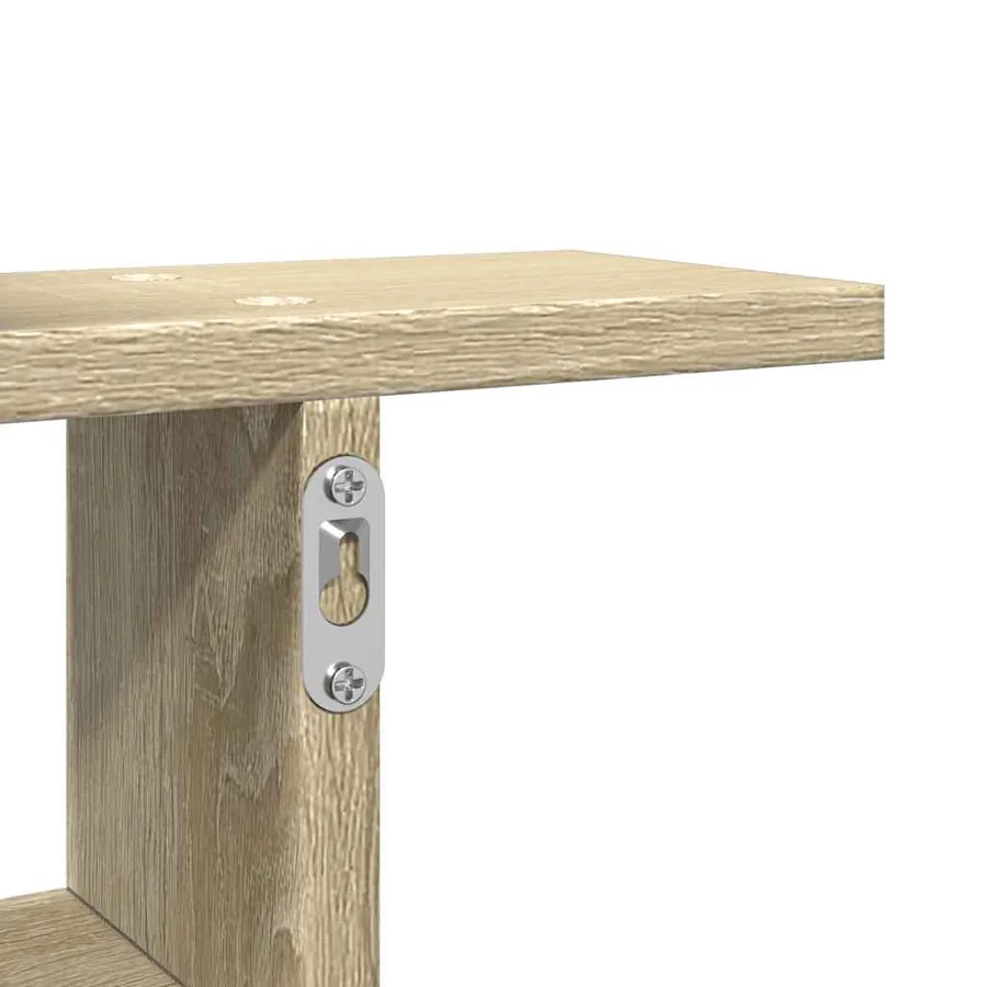 Étagères murales 2pcs chêne sonoma 50x12x50cm bois d'ingénierie - 10
