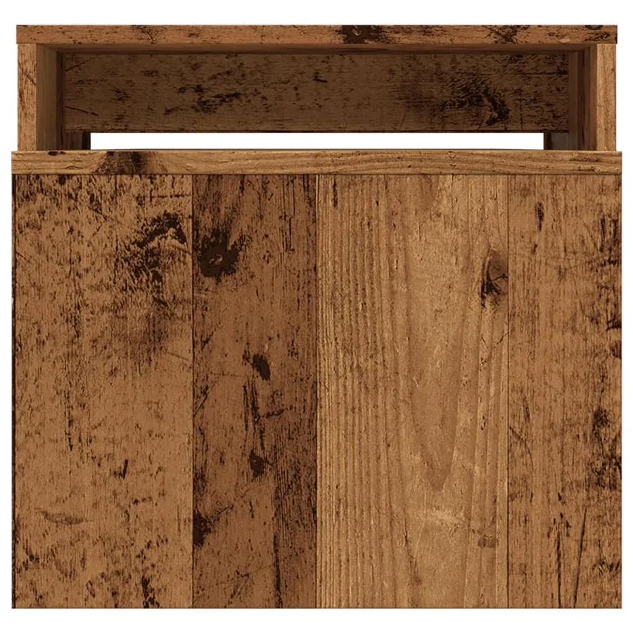 Table basse vieux bois 100x48x40 cm bois d'ingénierie - 5