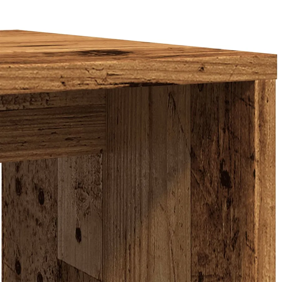 Table basse vieux bois 100x48x40 cm bois d'ingénierie - 8