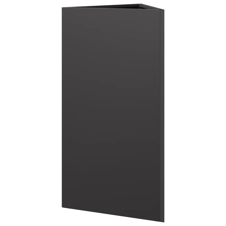 Jardinière noir triangulaire 40x34,5x75 cm acier - 6