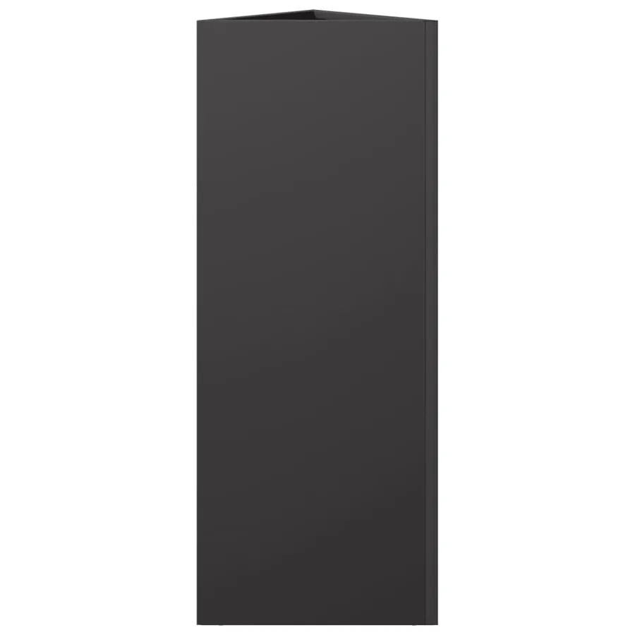 Jardinière noir triangulaire 30x26x75 cm acier - 5