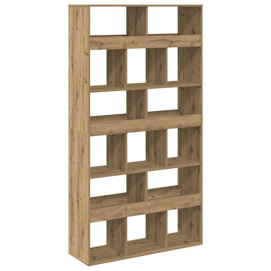 Bibliothèque chêne artisanal 100x33x187,5 cm bois d'ingénierie - 6