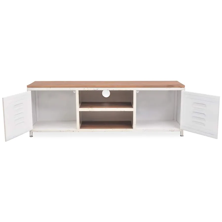 Meuble TV 120x30x40 cm Blanc - 2