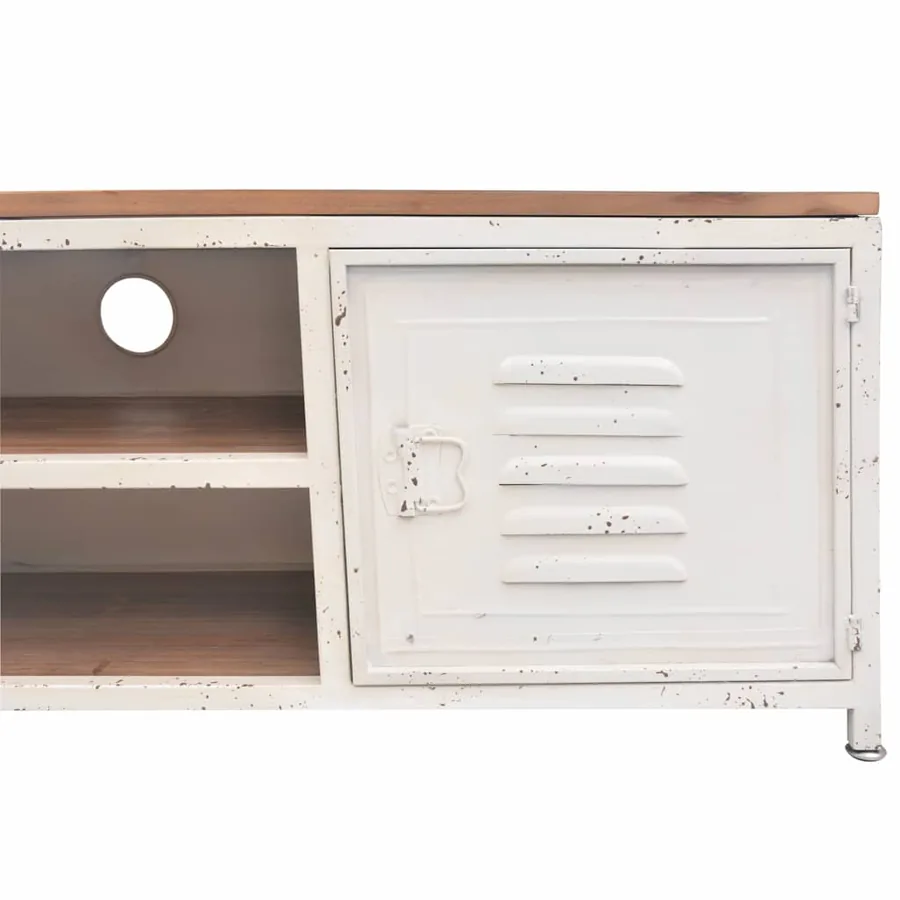 Meuble TV 120x30x40 cm Blanc - 7