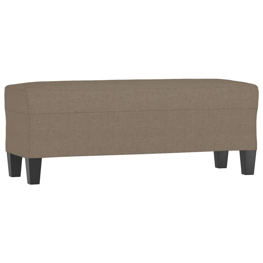 Banc Taupe 100x35x41 cm Tissu - 2